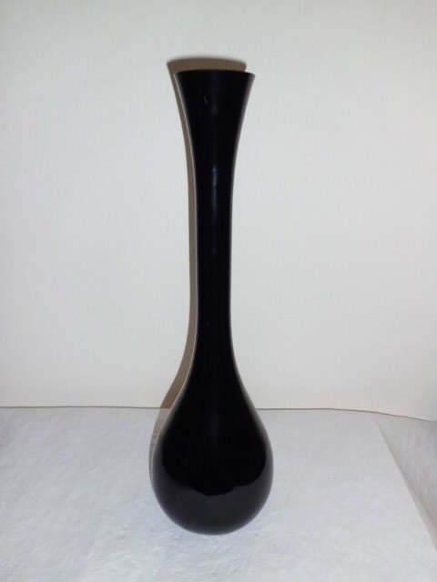 岩津花瓶・黒 （細長） ステンドグラス インテリアランプの販売｜Kohei