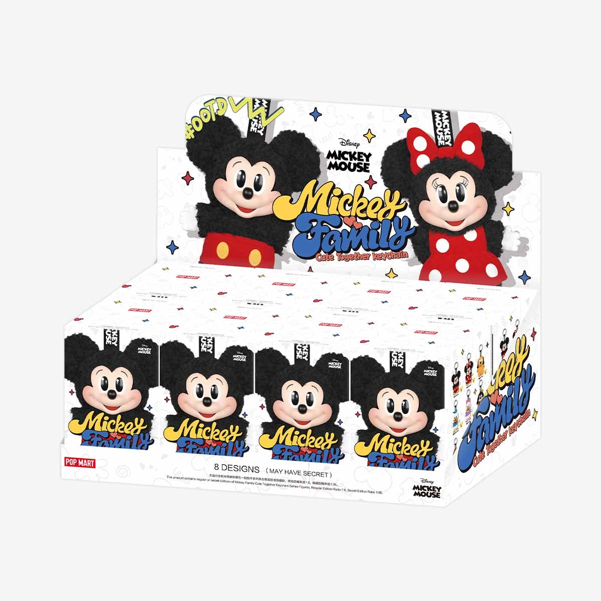 POP MART Mickey Family Cute Together Keychain Series Figures