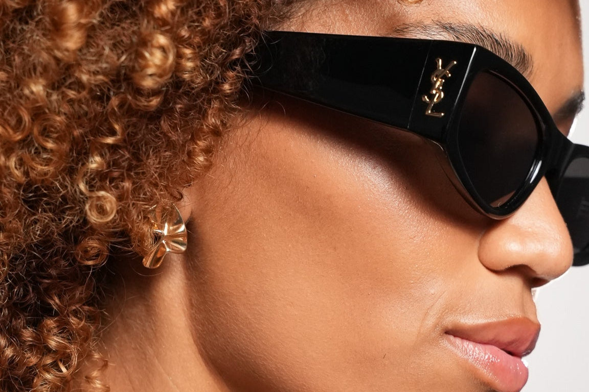 Buy Saint Laurent Sunglasses SL-M140/F-001 Rectangle Black Frame