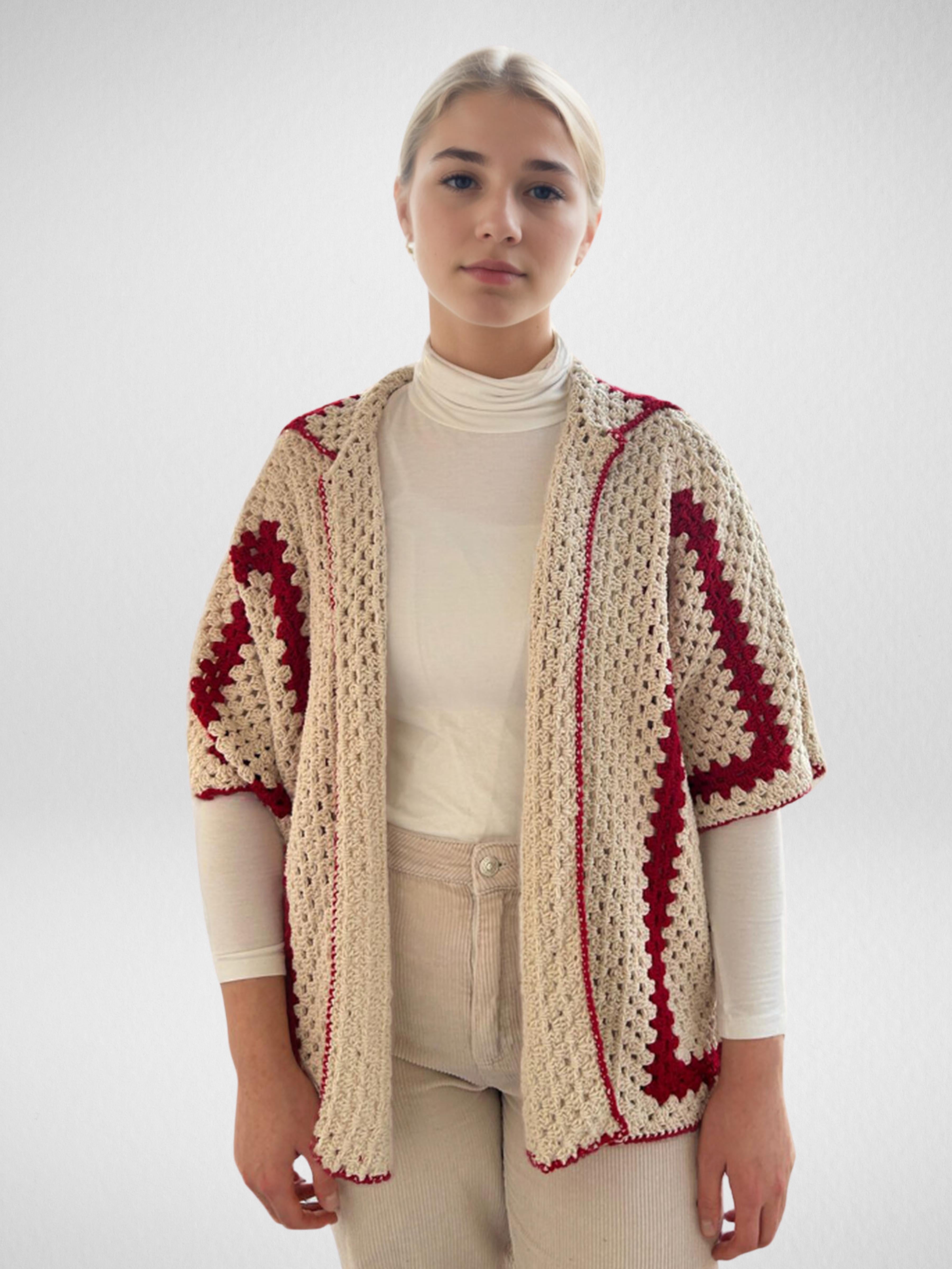 BODE crochet rosette cardigan