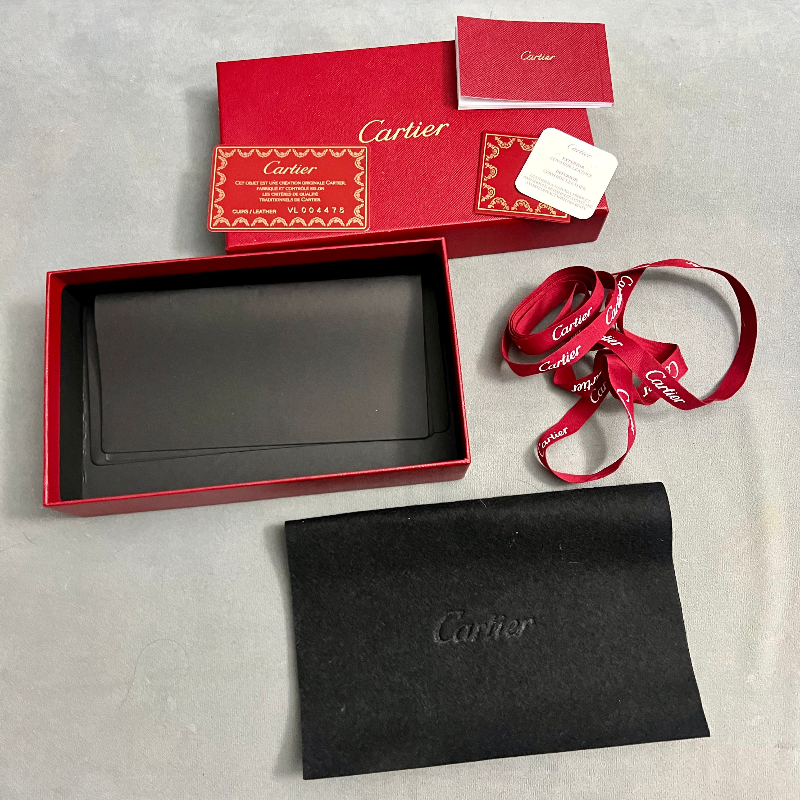 CARTIER Leather Goods Box + Certificate + Booklet + Ribbon +