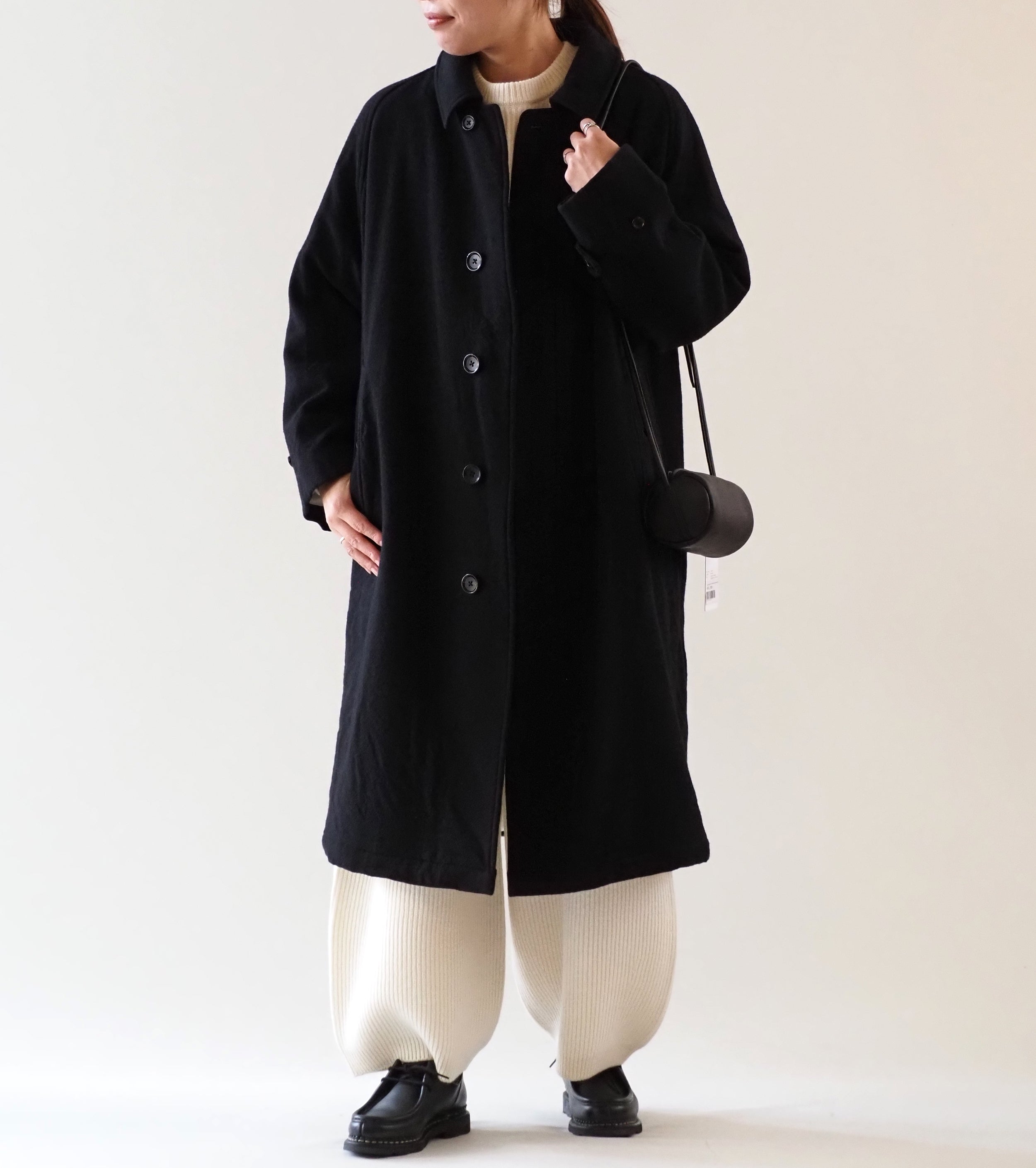 blurhms ウィメンズ クラシック ウール バルマカーン コート, Black