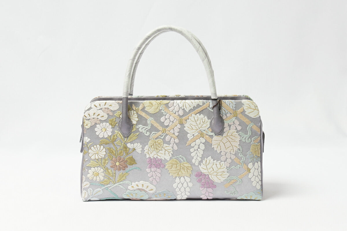 利休バック 帯地 刺しゅう 和服 鞄 バッグ おしゃれ 刺繍 大原商店