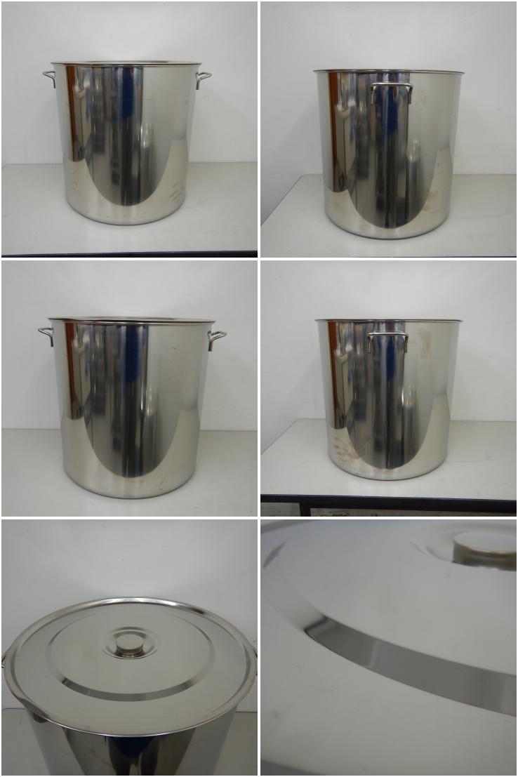 中古】 A06216 IH対応 ステンレス 寸胴鍋 51cm 内径49cm 約92L W510(+