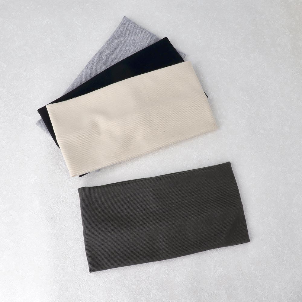 ヘアバンド ワイド 幅100mm ベーシックカラー シンプル ターバン