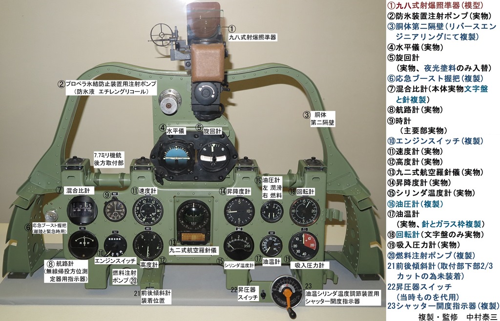 零戦各種計器板