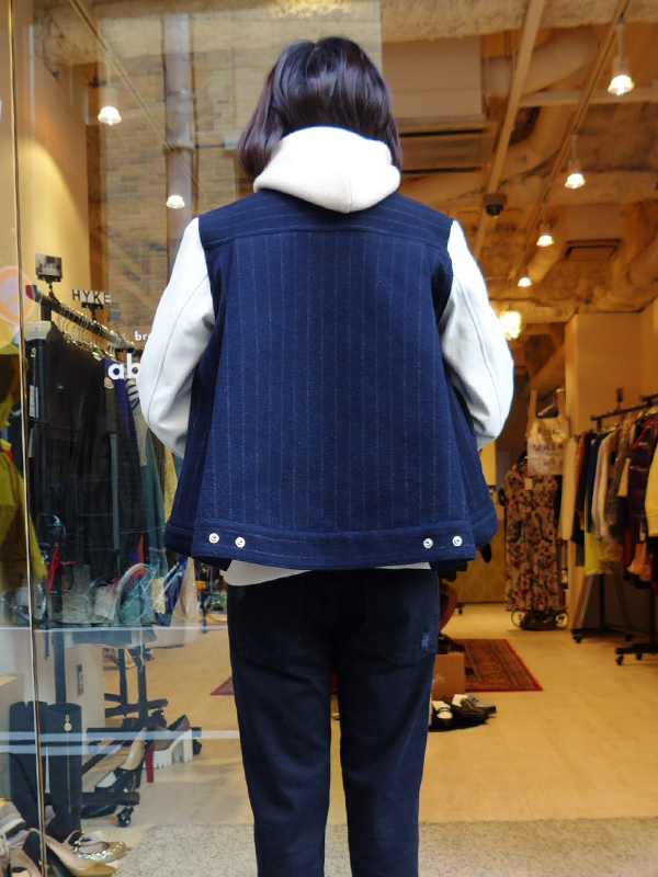 sacai luck 2014AW 袖レザースタジャン | ブランド古着 買取・販売