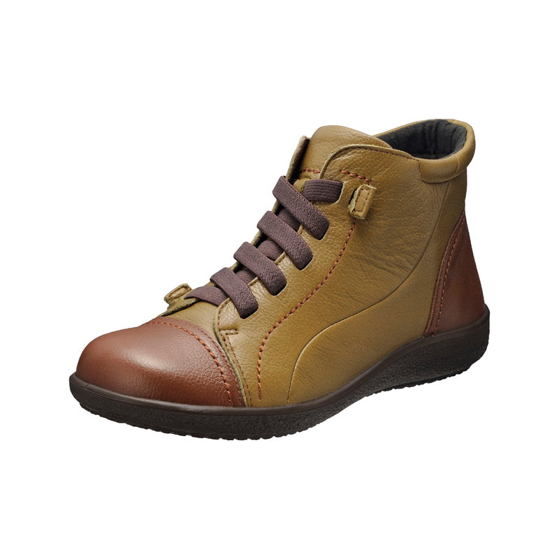 アキレス・ソルボ C 535 オリーブ/ダークブラウン｜牛革3Eゴム紐