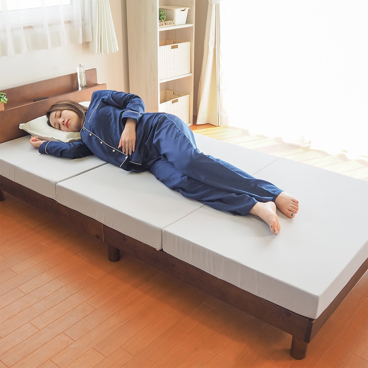 AK-330 D] AK-NUBE 高反発3つ折りマットレス ダブル