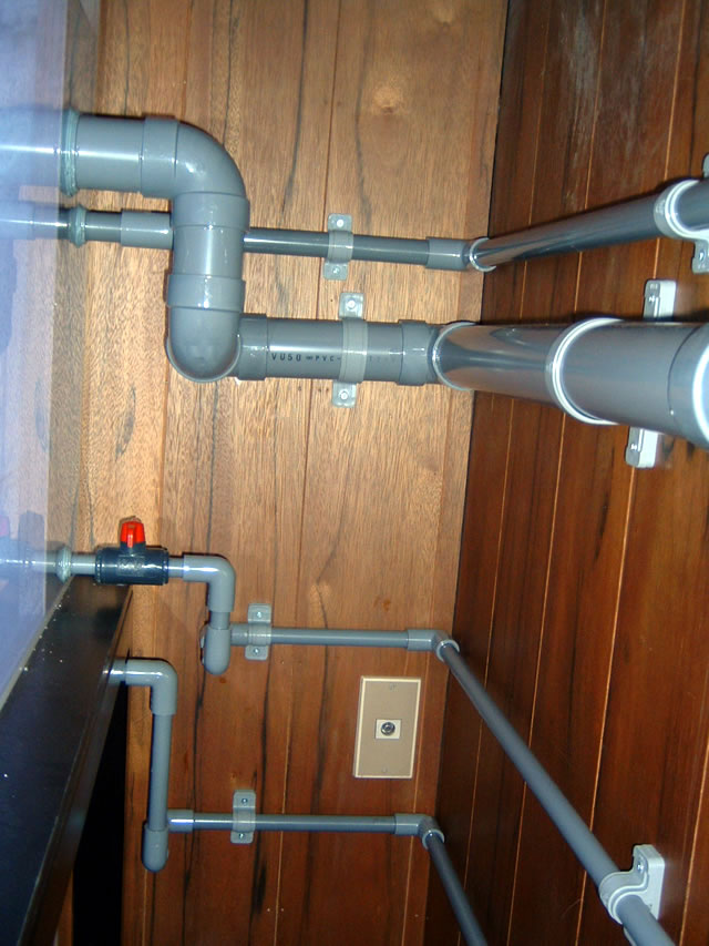 二段式サイドオーバーフロー水槽 アクリル水槽、オーバーフロー水槽の