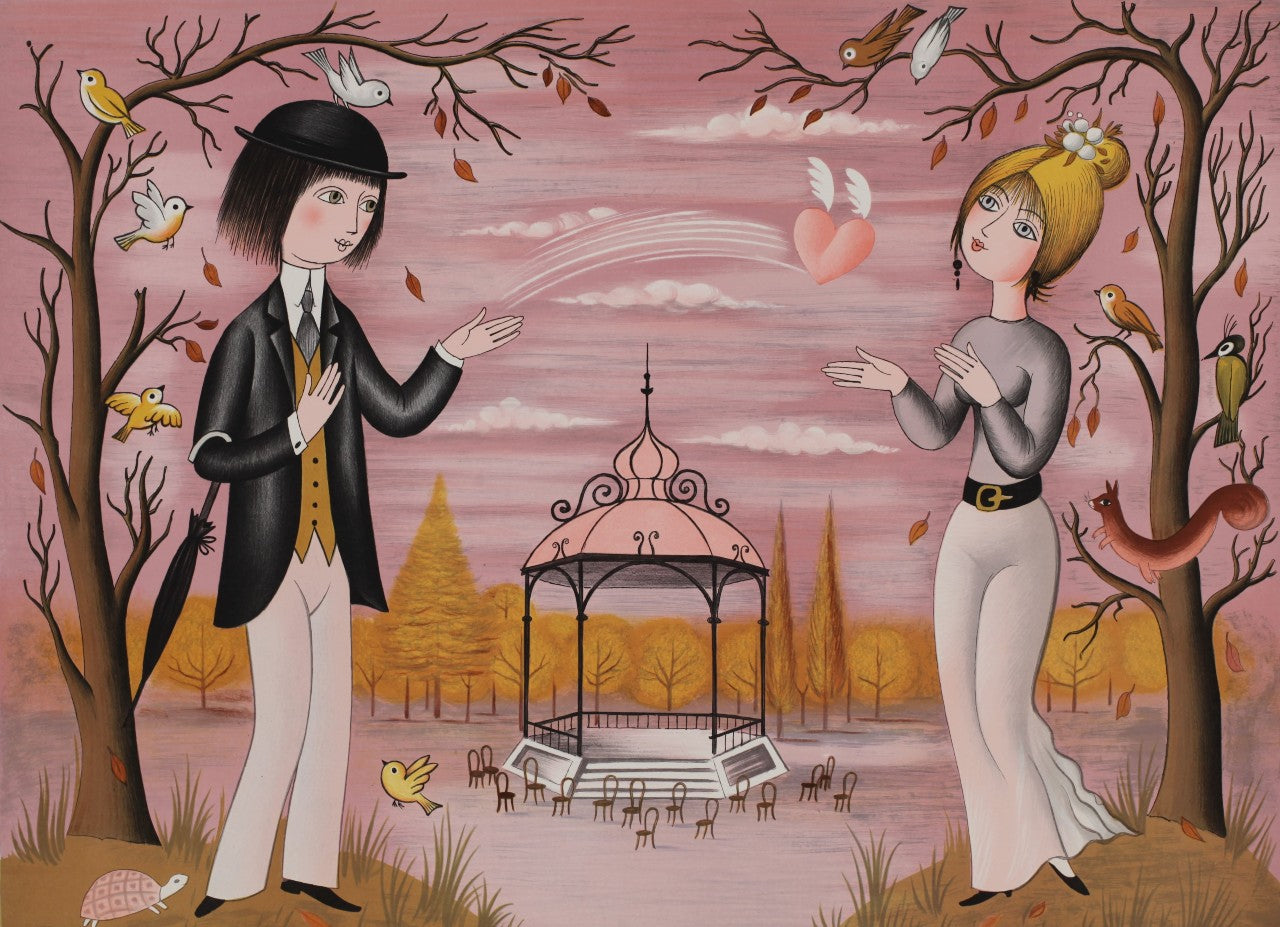 レイモン・ペイネ 【恋のキャッチボール】 オリジナルリトグラフ版画