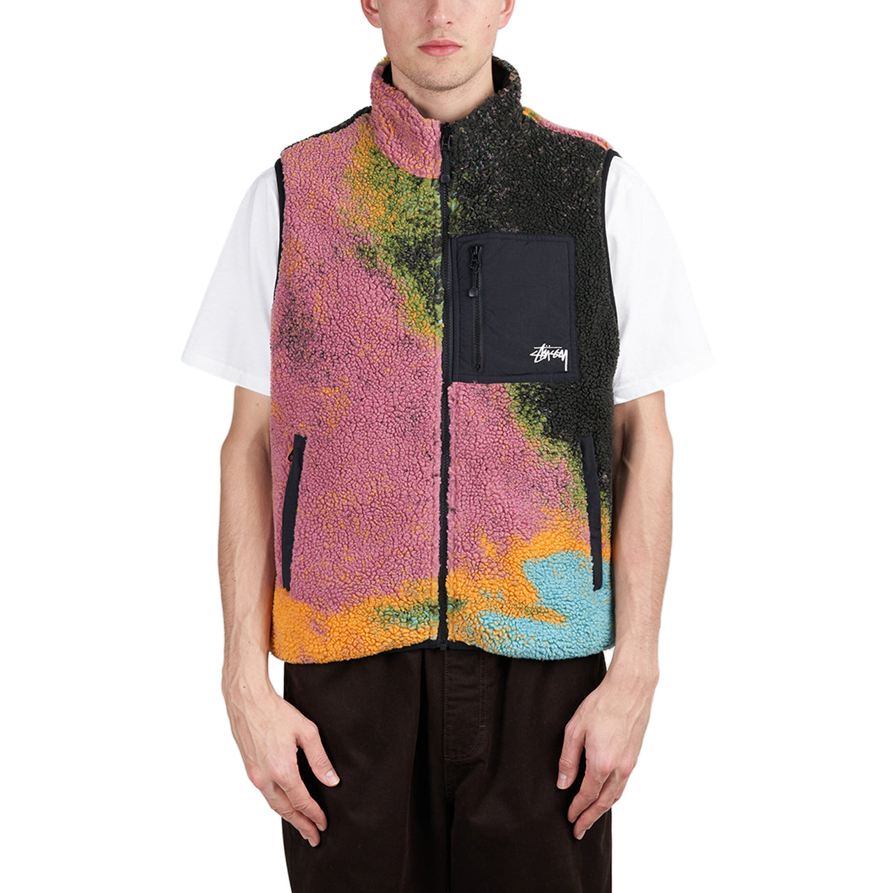 Stüssy Jacquard Dye Sherpa Vest (Multi) 118503-0623 - Allike Store