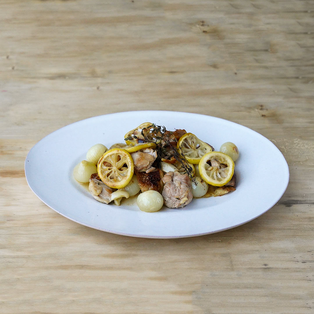 山源陶苑 楕円プレート大 白 赤土 - アメノイエ