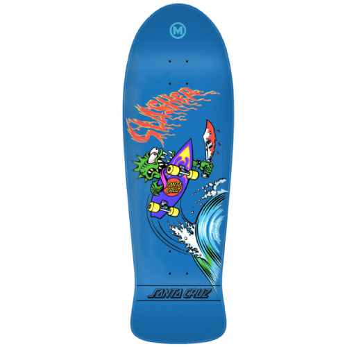 Santa Cruz Meek Slasher OG Shaped Reissue Skateboard Deck Blue