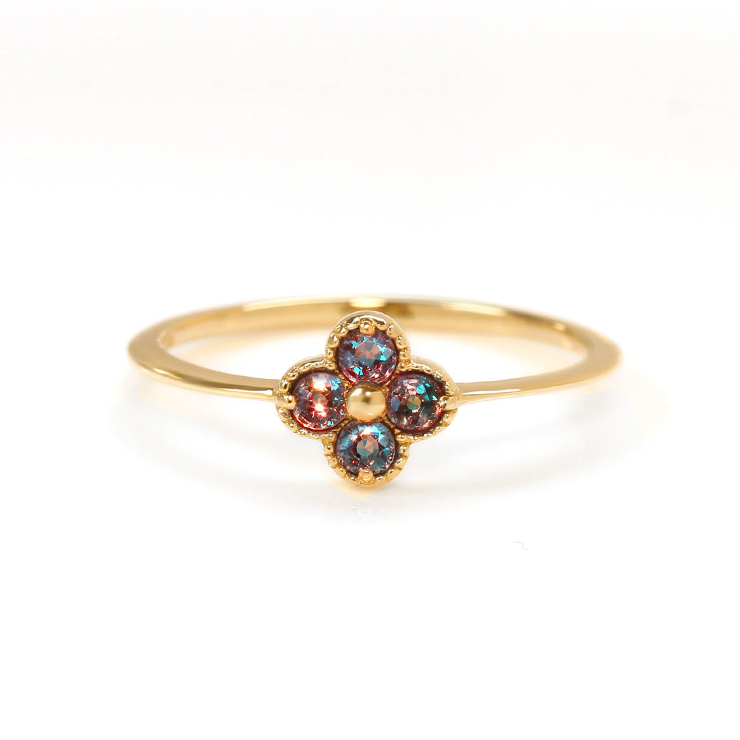 ビズー公式】アレキサンドライト (ブラジル産) K18(18金) PTリング