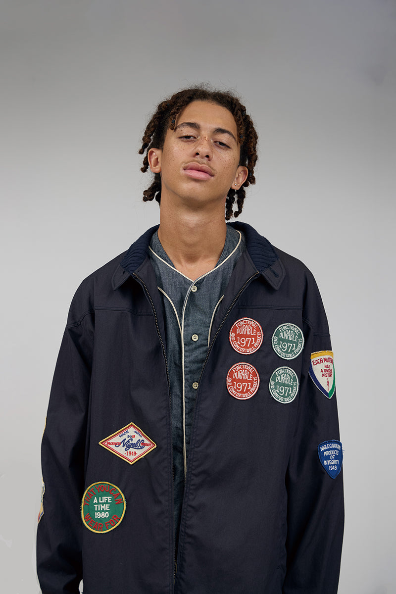 ナイジェル・ケーボン】MAN / キャップスリーブワッペンジャケット