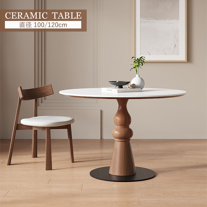 丸テーブル ダイニングテーブル 2人/4人掛け 円卓 艶消し カフェ風