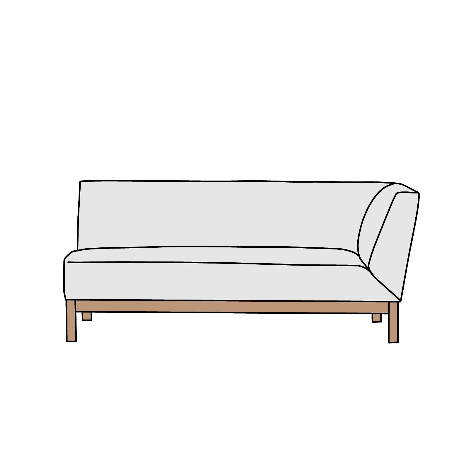 ACTUS（アクタス）POTHOS（ポトス） ワンアームソファ（左側アーム