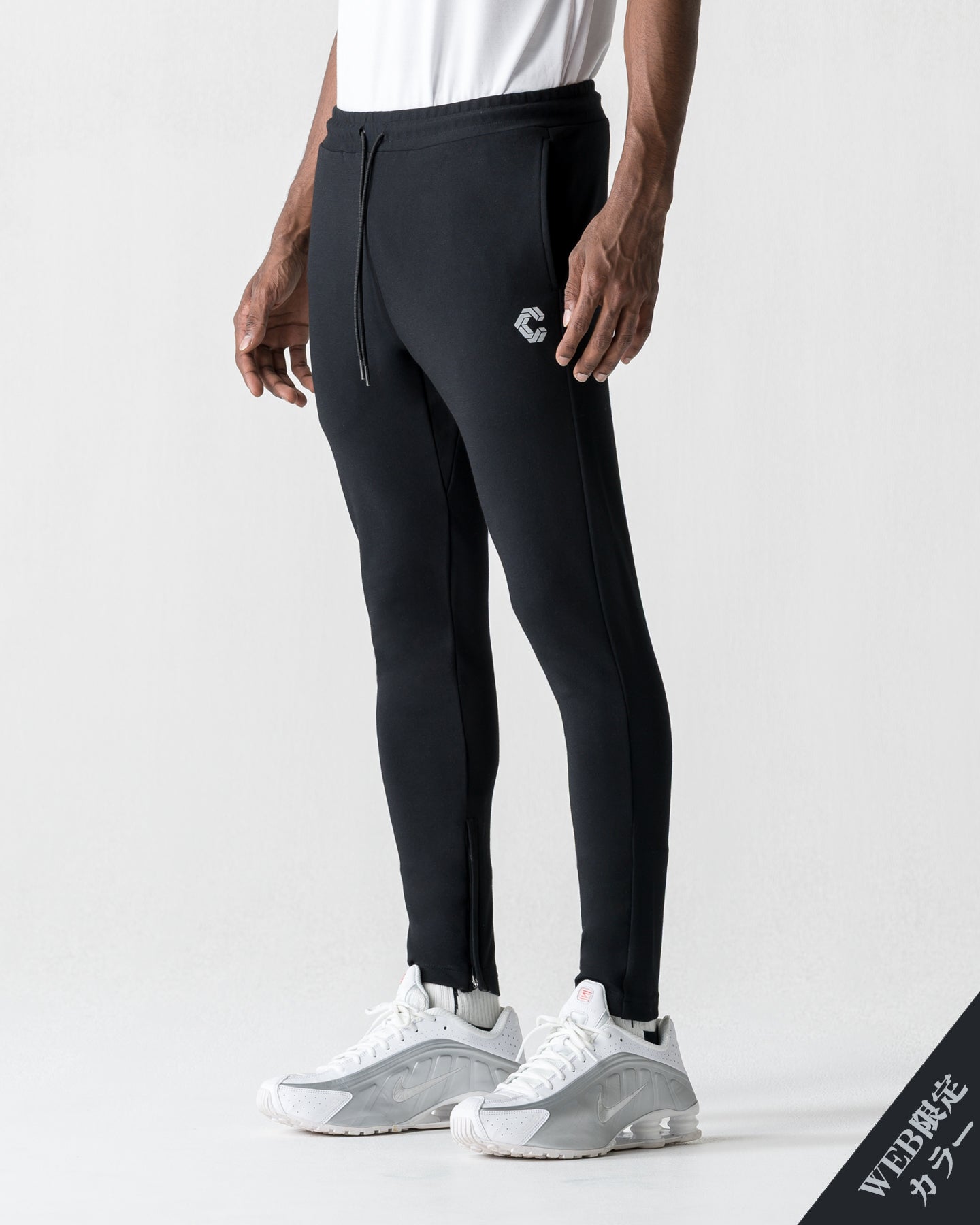 CRONOS ACTIVE SLIM Long Pants【BLACK×SILVER】
