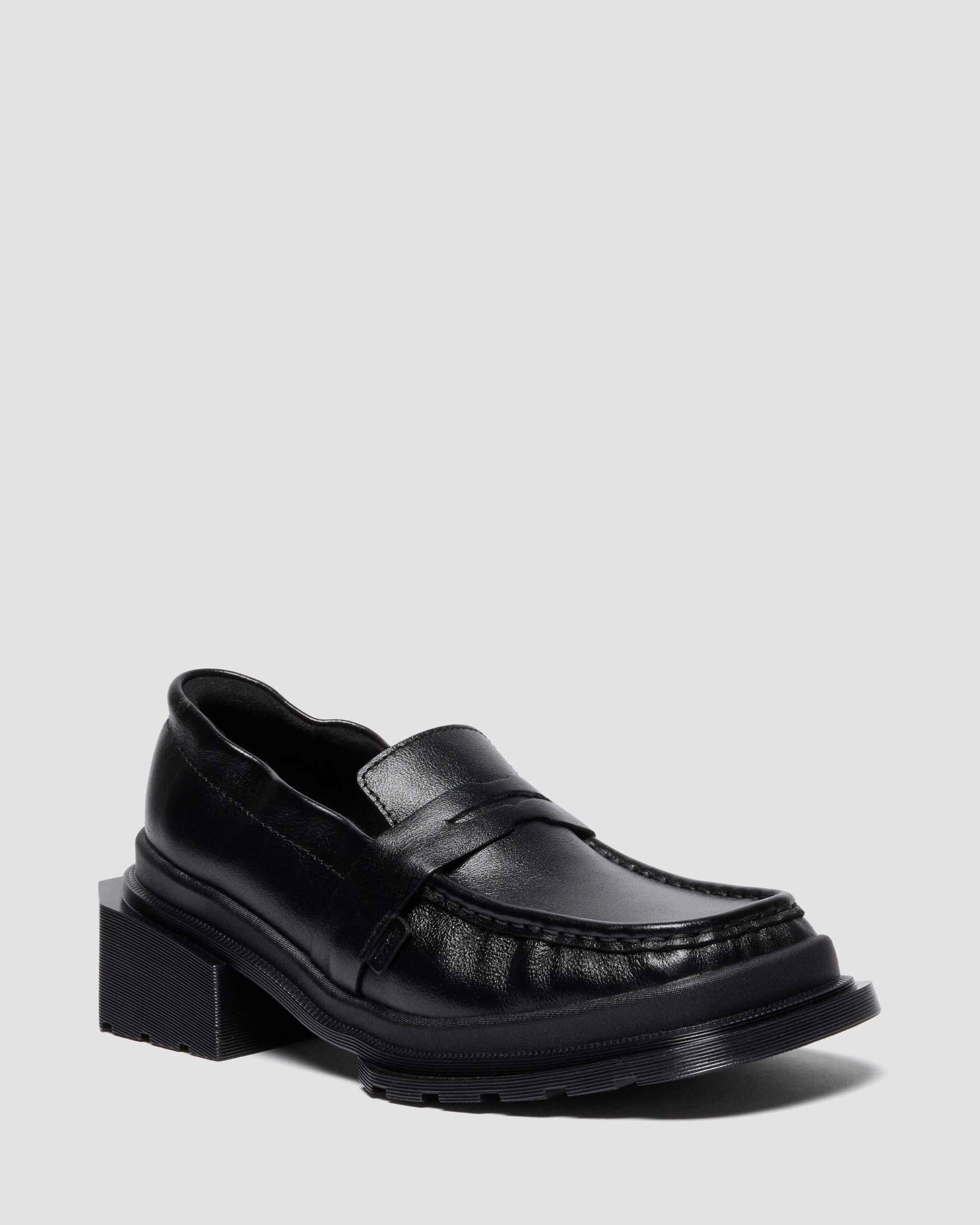 Maybole Square Toe Ruched Leather Loafers | Dr. Martens Singapore