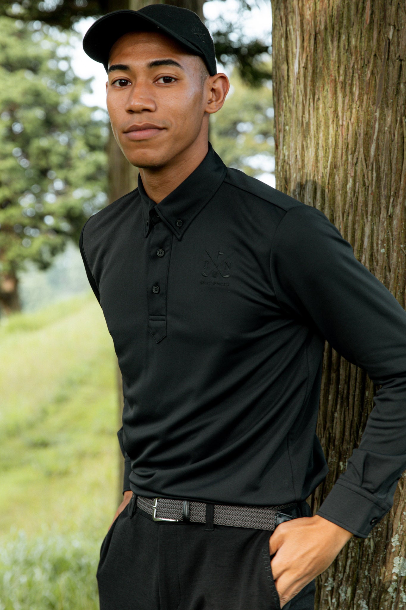 エマノア ゴルフ】メンズ ボタンダウン ポロ ロングスリーブ