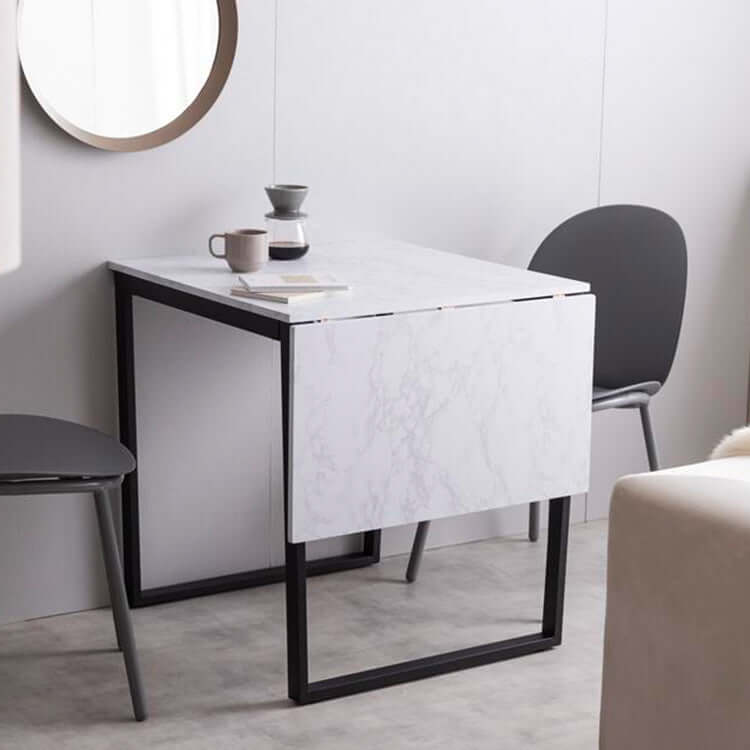 伸縮テーブル ダイニング 木製 大理石 折りたたみ - flatoo