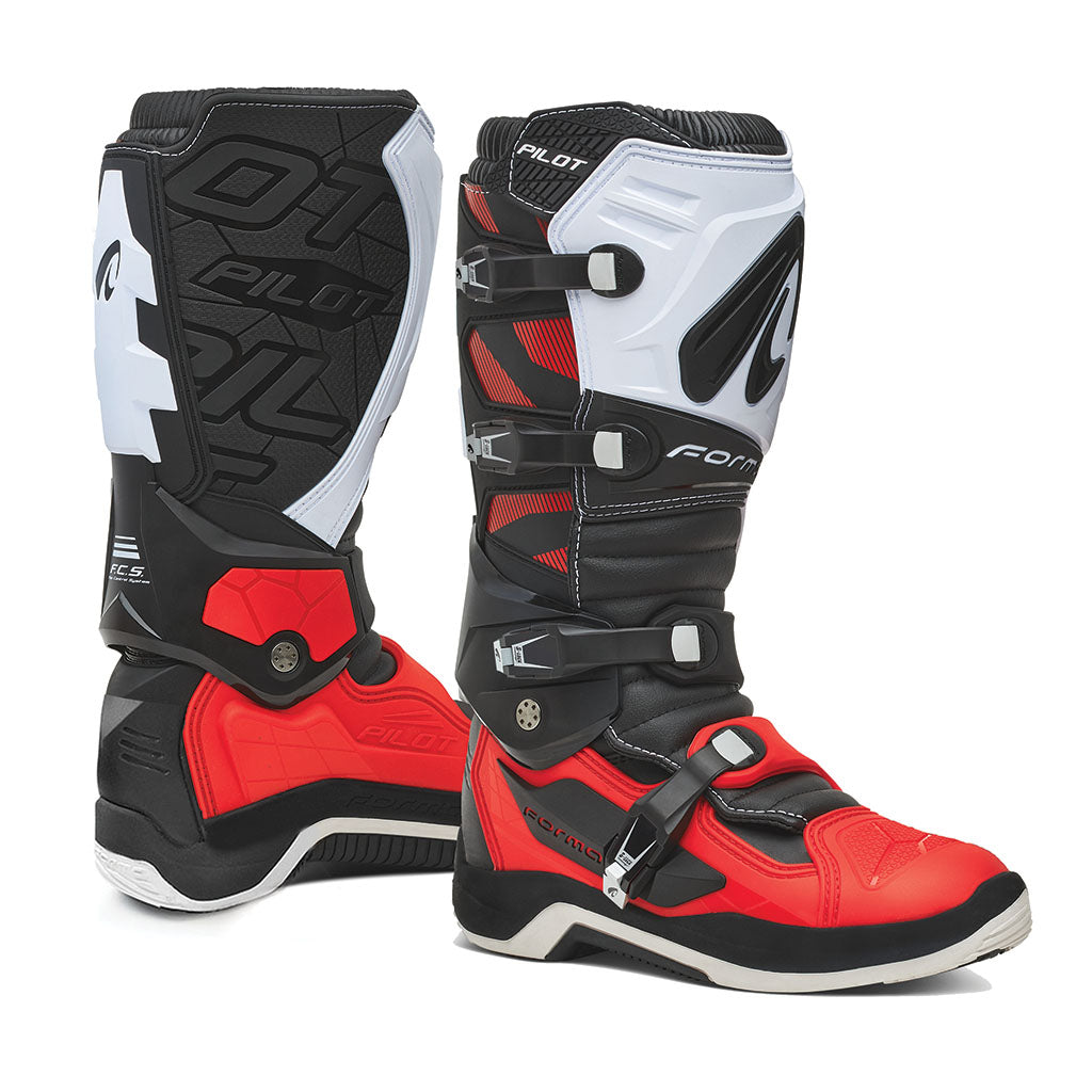 motocross boots Forma Pilot latest offroad racing boots in red