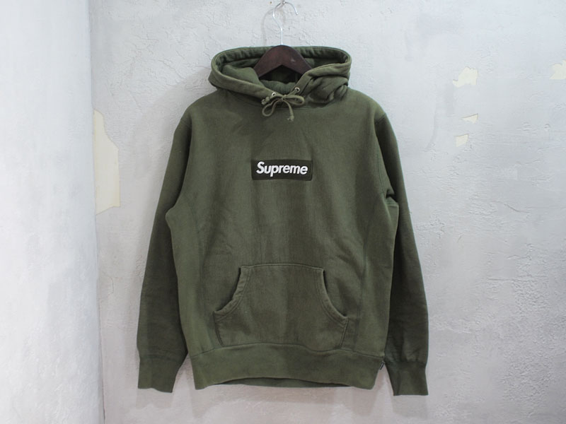 Supreme 'Box Logo Pullover'ボックスロゴ プルオーバー パーカー Army