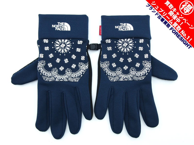 Supreme×THE NORTH FACE 'Bandana ETIP Glove'グローブ 手袋 バンダナ