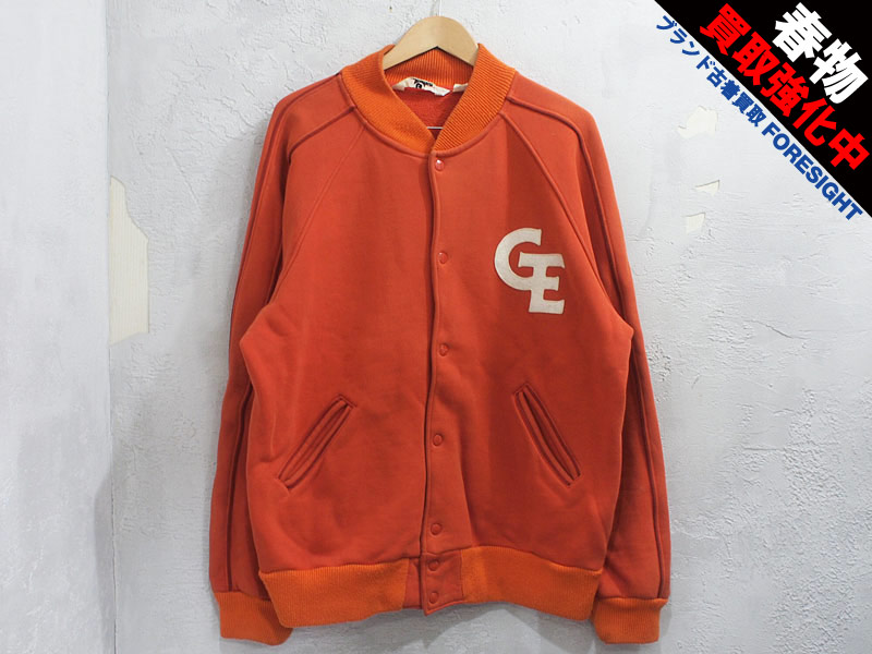 GOODENOUGH フェルトロゴ スウェットスタジャン オレンジ グッドイナフ