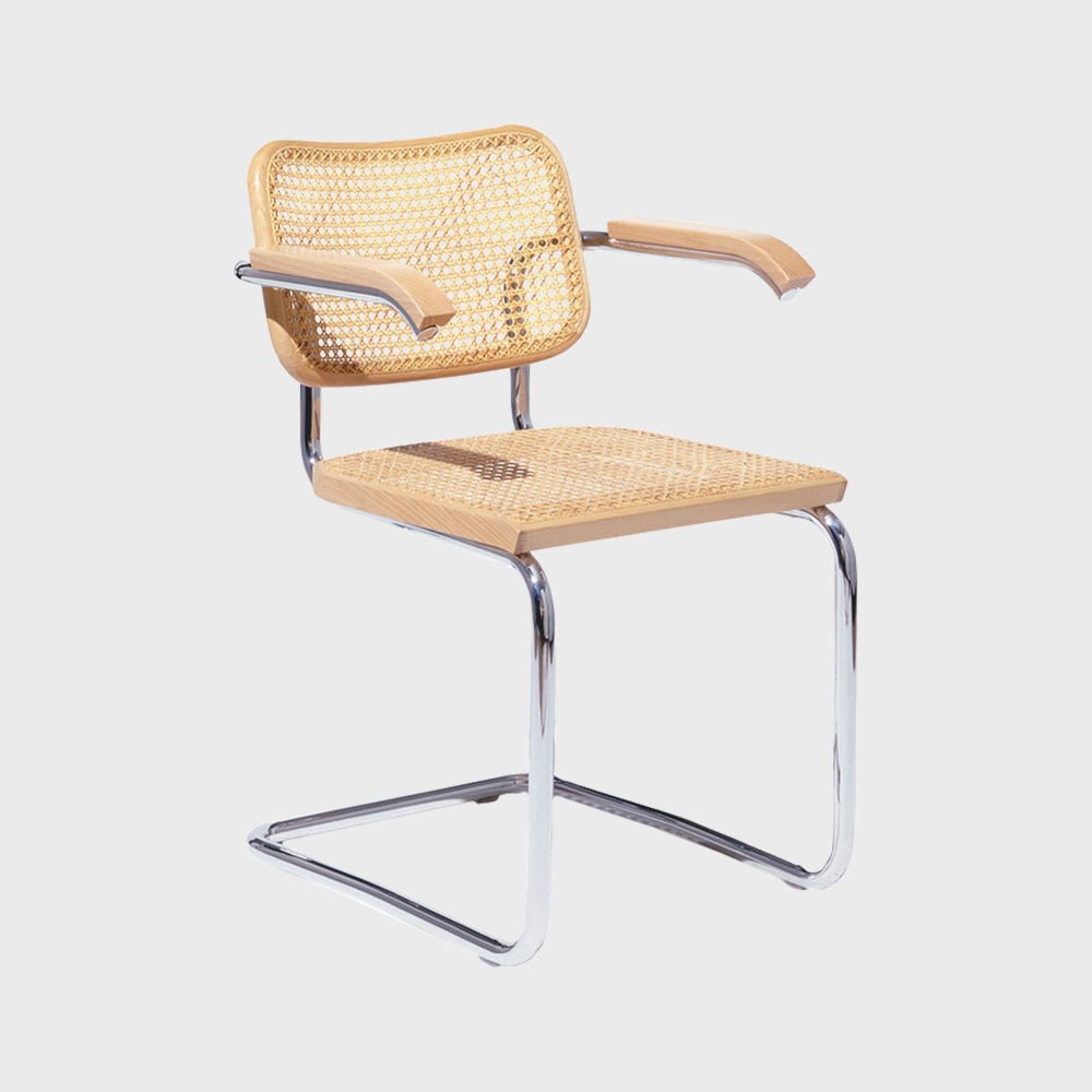 チェスカチェア アーム付き（機械張り） 籐張り Knoll ノル Marcel