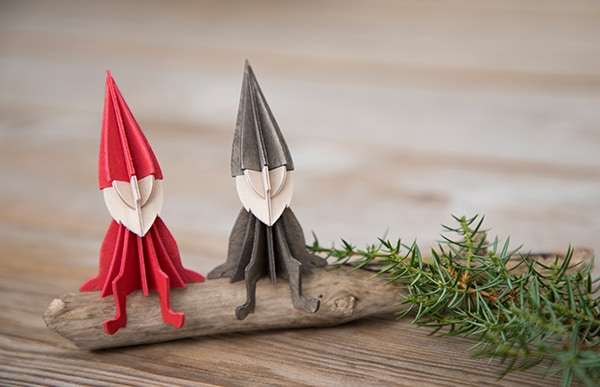 北欧 lovi クリスマスオーナメント エルフ 16cm グレイ【ゆうパケット