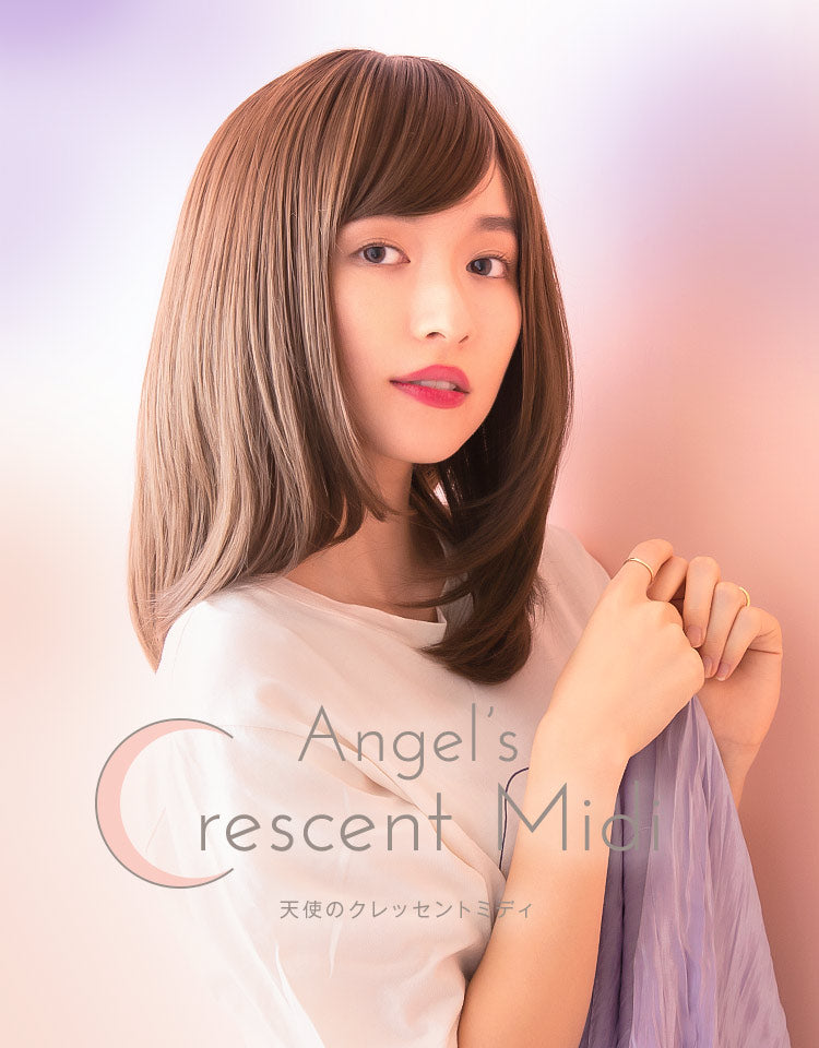 天使のクレッセントミディ 総手植えフルウィッグ ミディアム｜リネ