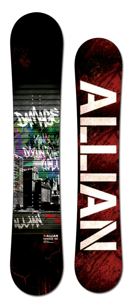 アライアン（ALLIAN）【DAMAGE】 13-14 スノーボード メーカー保証付き