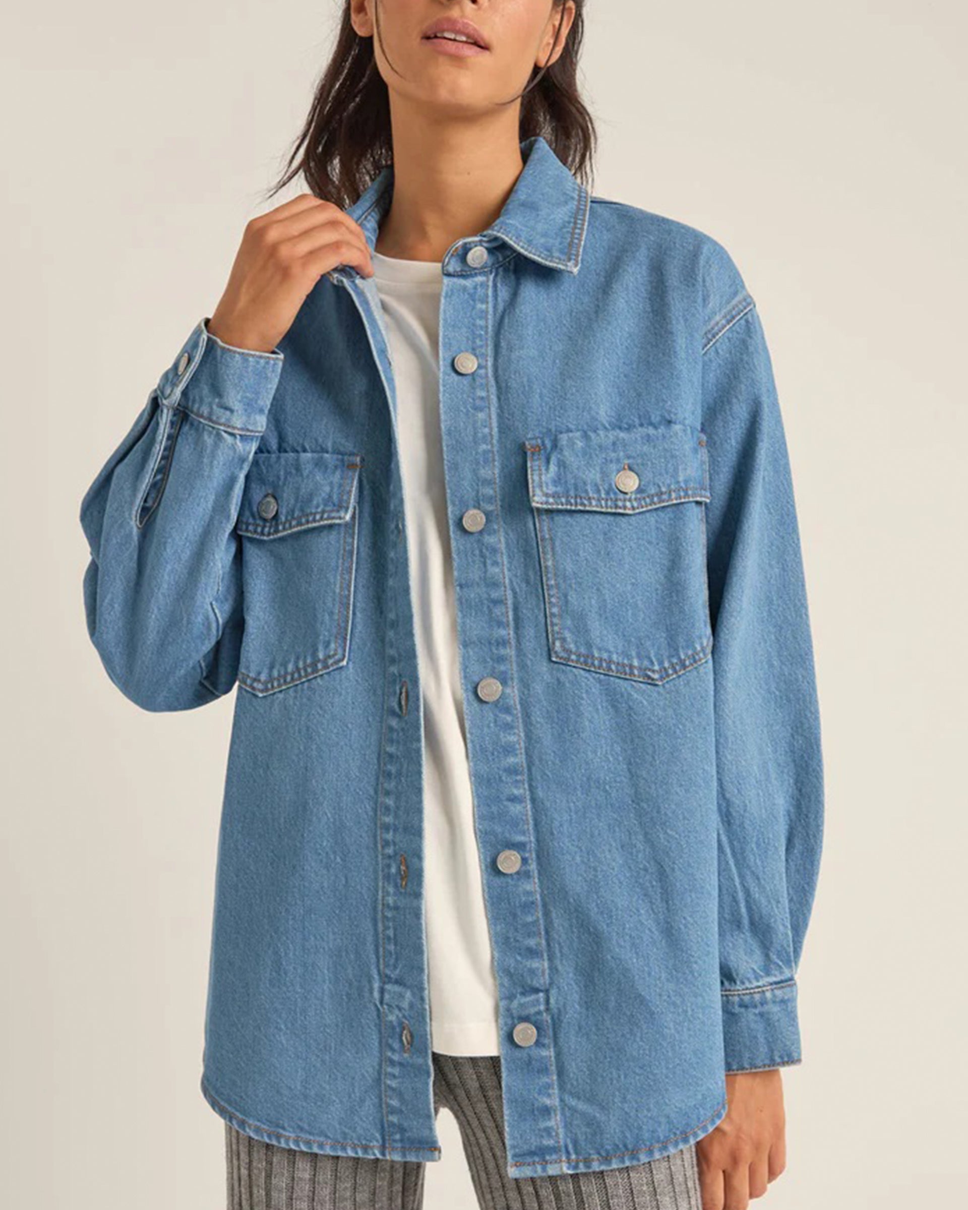 Oversized Denim Shacket – Jack's Surfboards