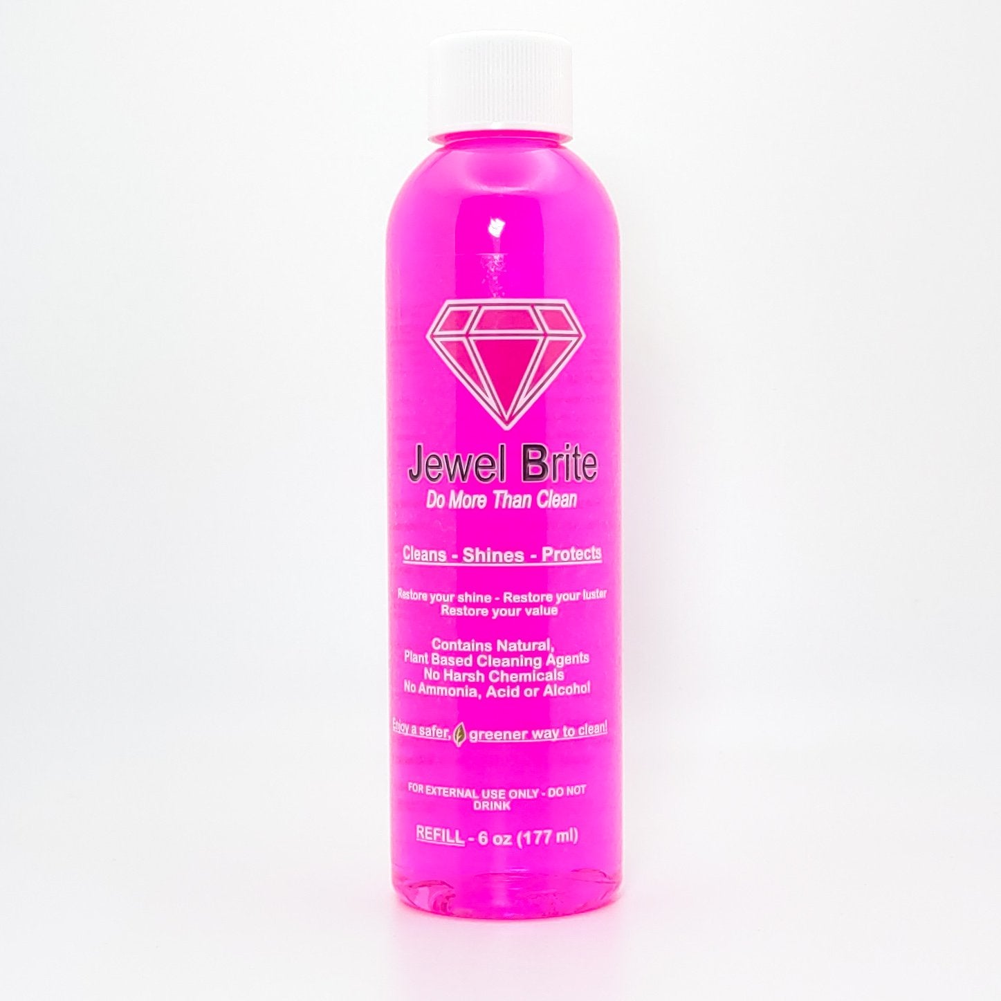 Jewelry Cleaner Solution-Biodegradable, Anti-Fog-6 oz-Jewel Brite