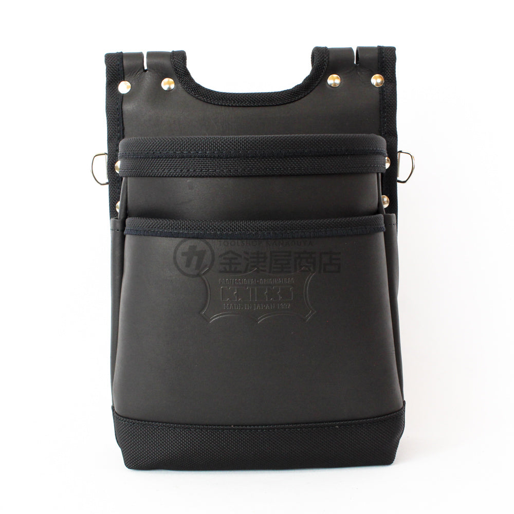 ニックス(KNICKS) ヌメ革建築用2段腰袋【バリスティック縁巻・底補強