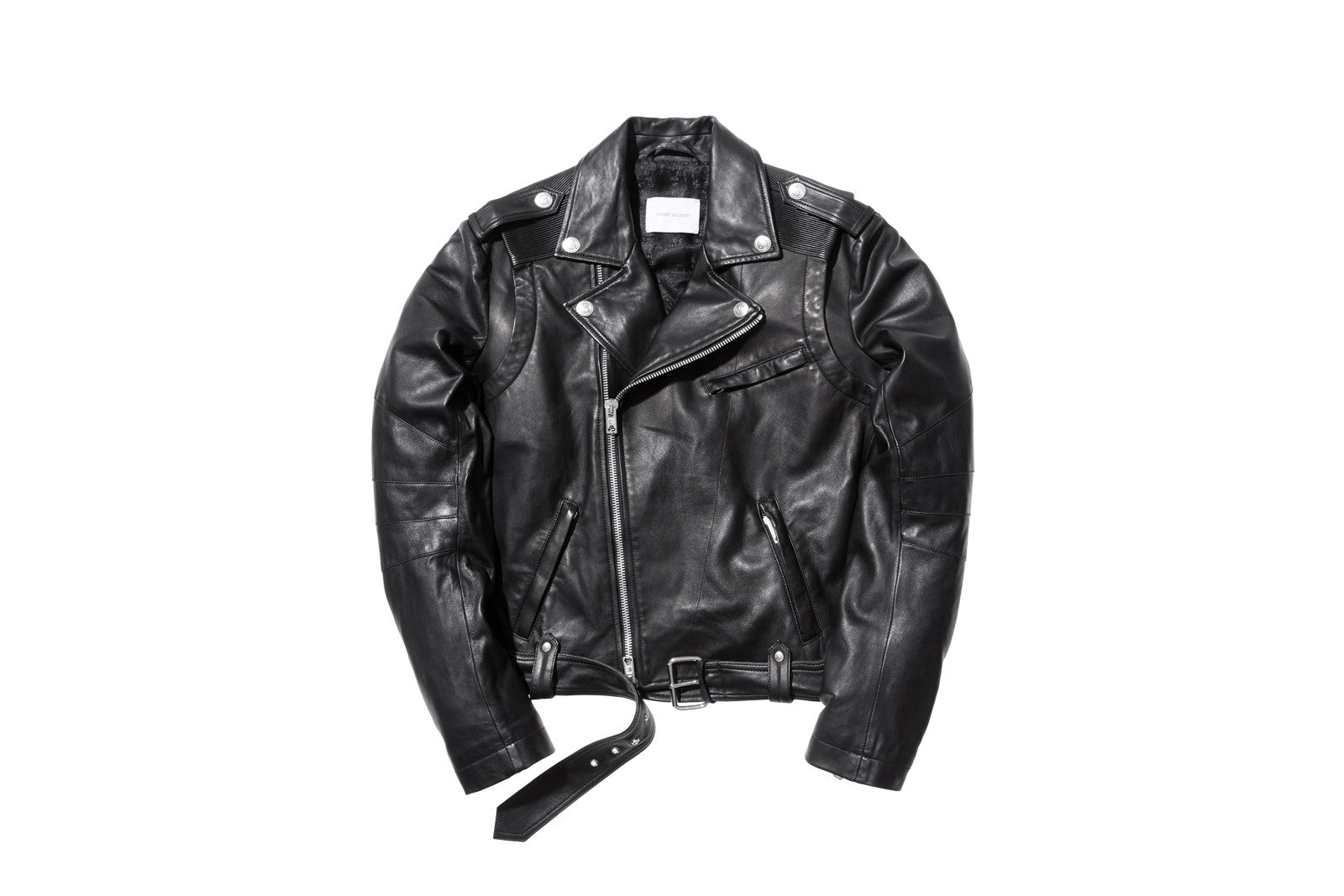 Pierre Balmain Leather Moto Jacket – Kith