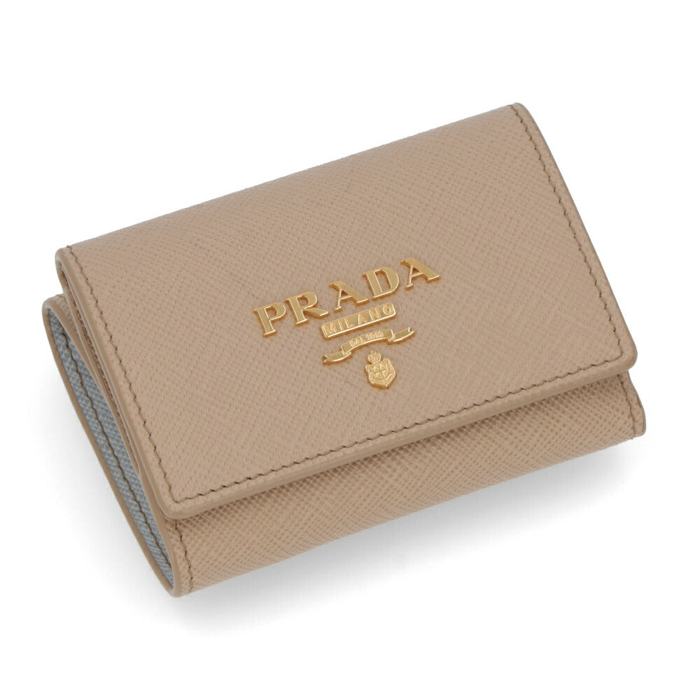 PRADA 三つ折り財布 サフィアーノ トライアングル バイカラー – LE CHIEN
