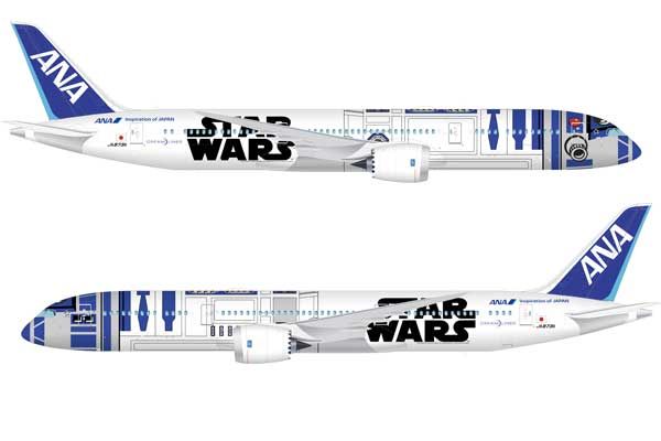 ANAのスターウォーズ特別塗装機「R2-D2 ANA JET」がロールアウト 9月13
