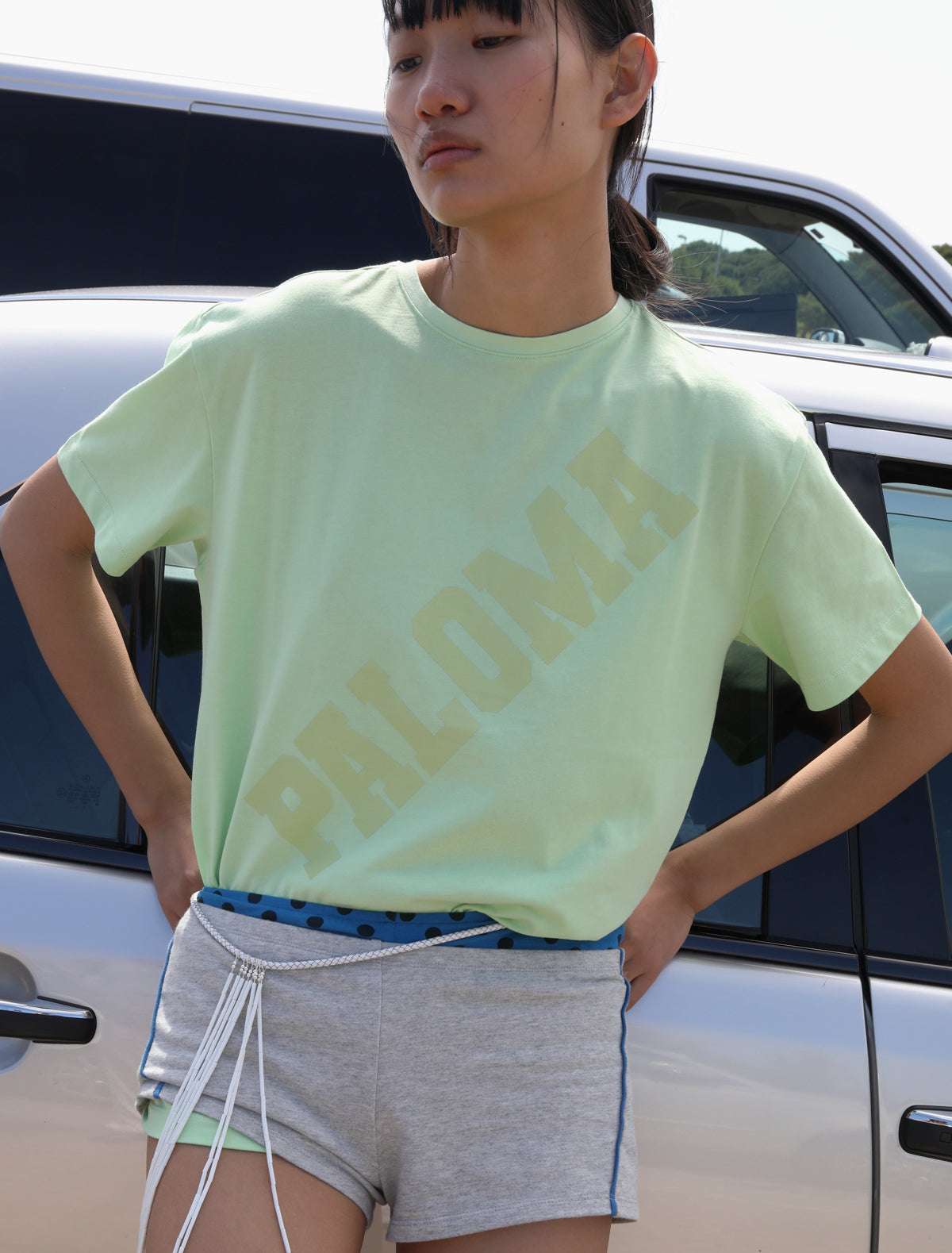 PALOMA-Green reversible t-shit with 'Paloma' print – paloma wool