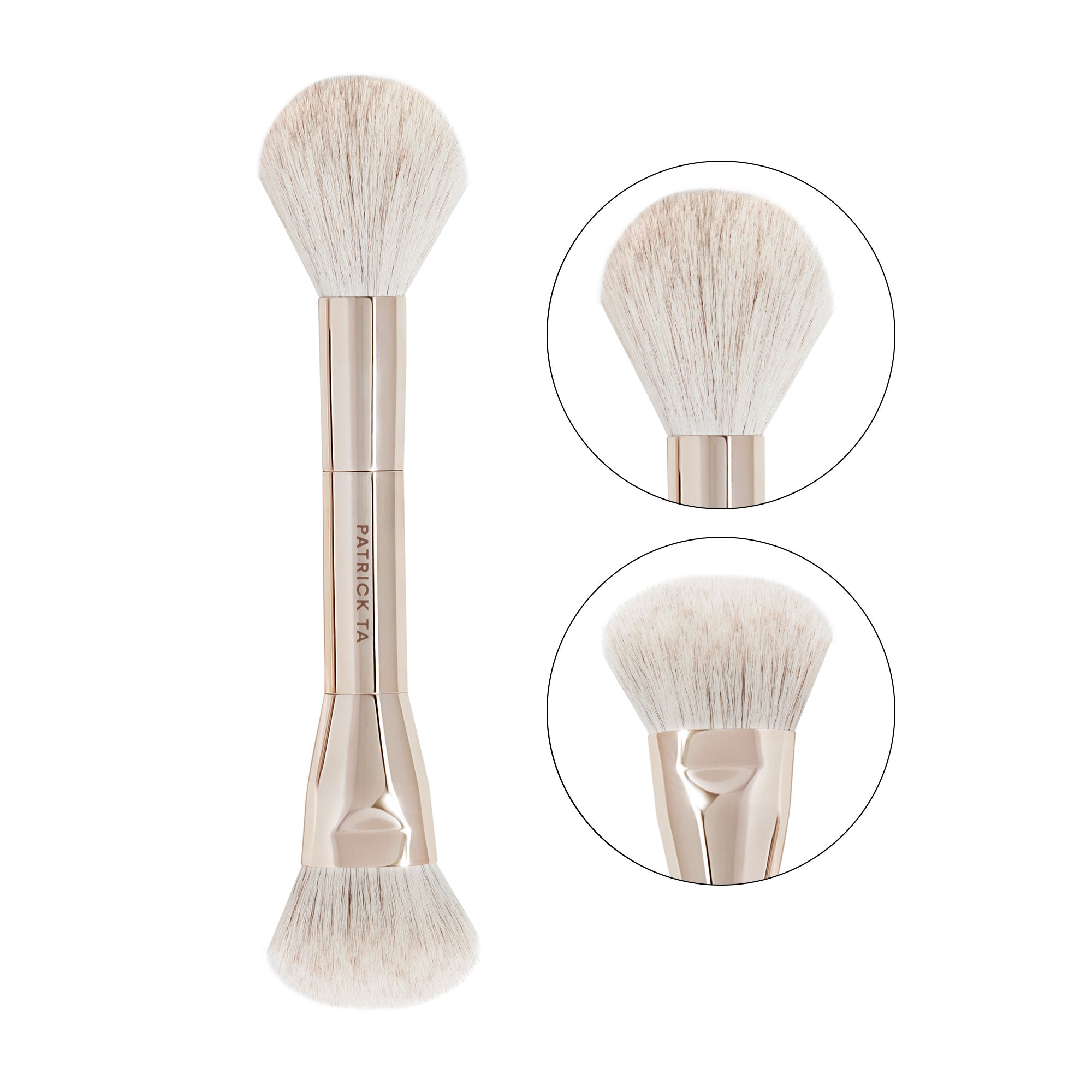 Patrick Ta Dual-Ended Blush Brush - Double Ended Makeup Brush for