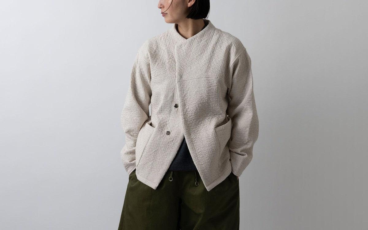 MITTAN / 中わた刺し子織ジャケット 生成 JK-64 / unisex – PINT_MN