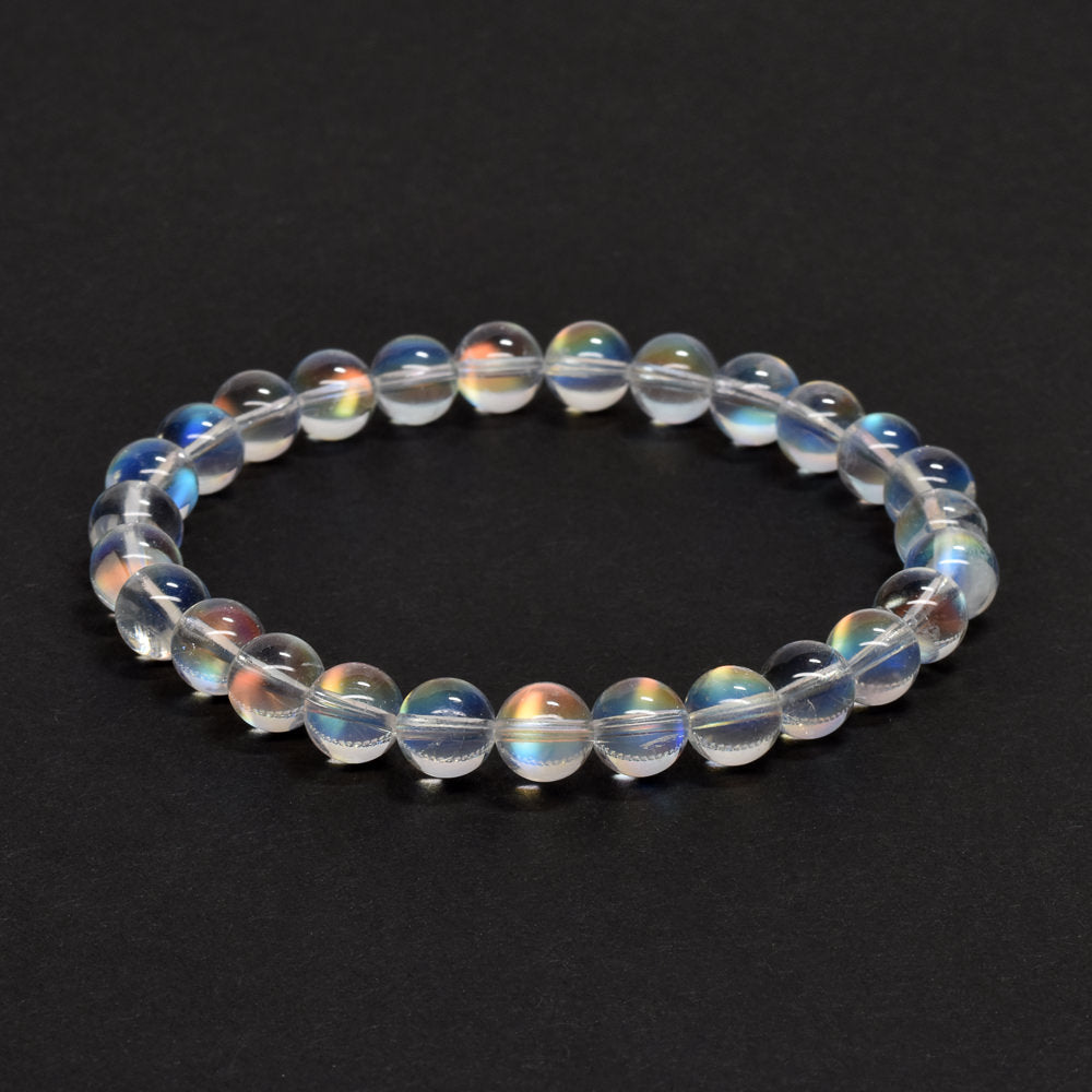 プレミアム] ホワイトラブラドライト ブレスレット 6.5mm #QL228