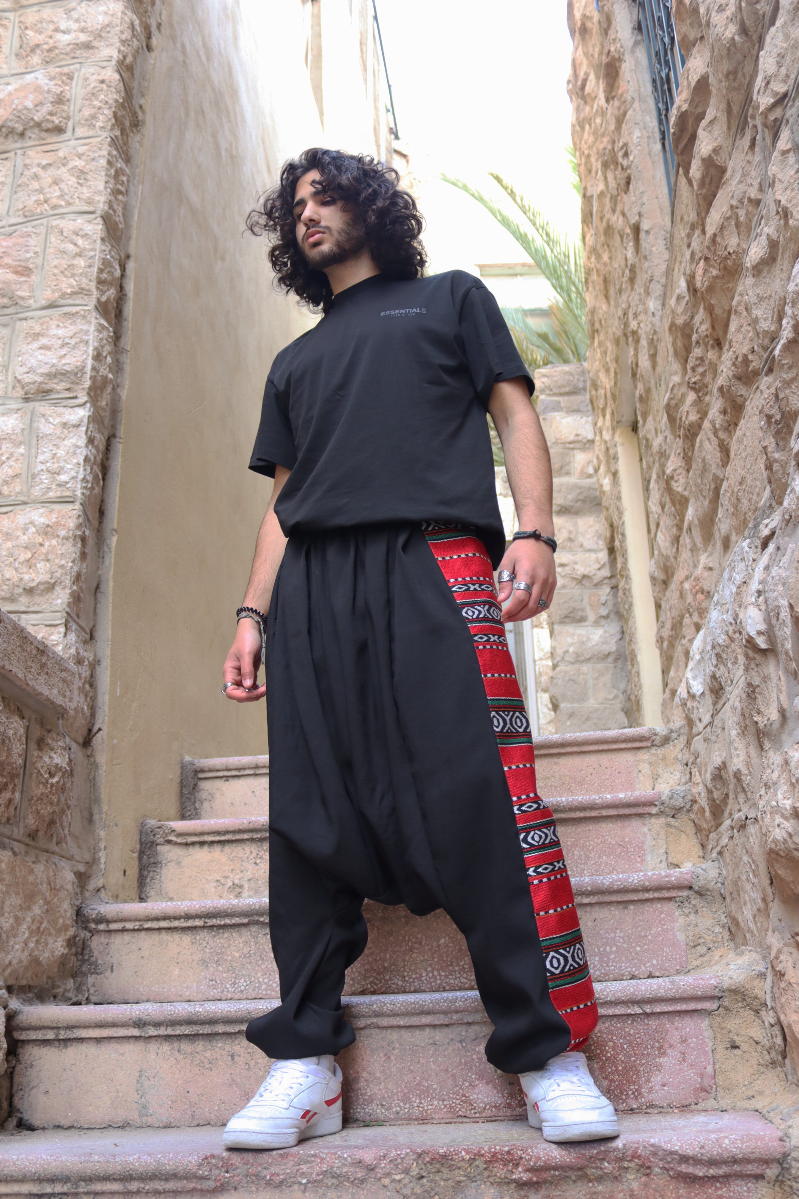 Jamer on Black Sherwal Pant – Qashabeyyeh