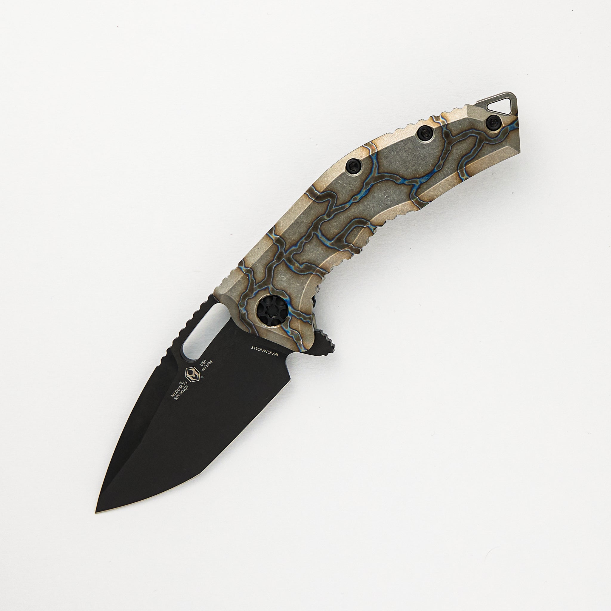 Medusa Manual - Tanto DLC Flamed Titanium Handle