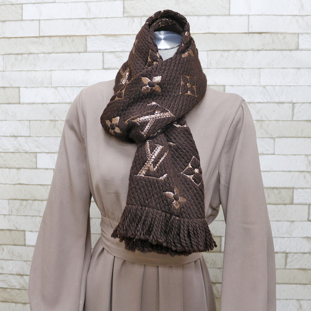 Louis Vuitton Echarpe Logomania Shine Scarf Wool Unisex Used