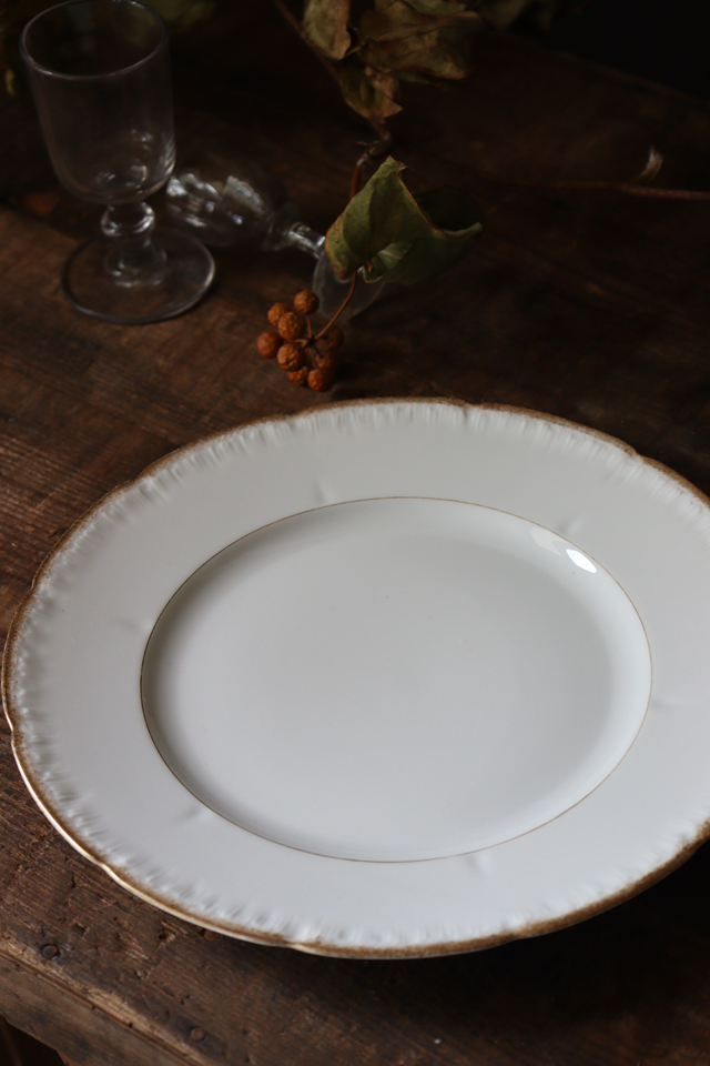U45 フランスBrocante B&Co リモージュ磁器 ゴールドリム ディナー