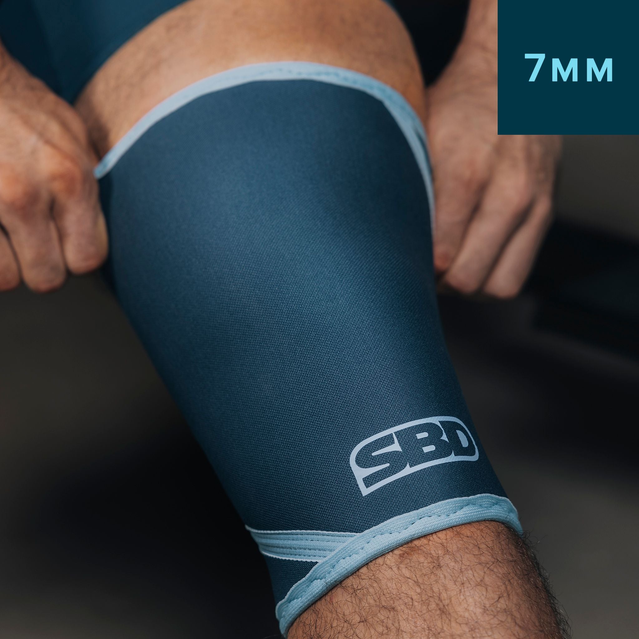 SBD Reflect Knee Sleeves (7mm) | Blue Knee Sleeves For Squats