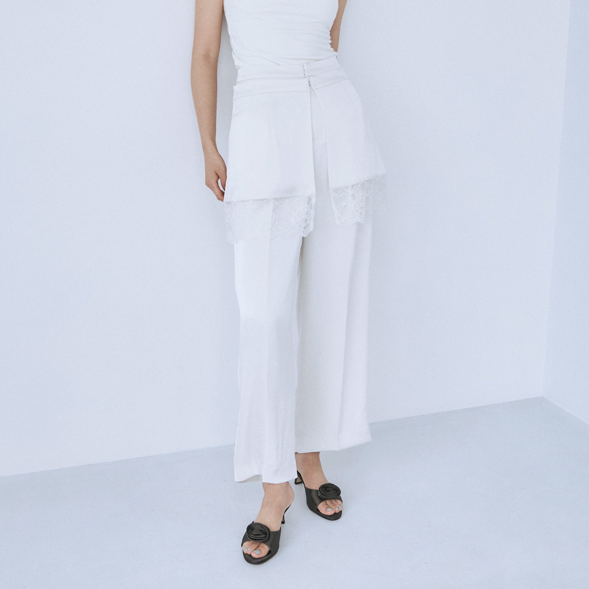 2wayサテンwrapパンツ